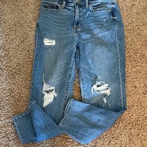 Old Navy Light Blue Distressed Boyfriend Jeans SZ 10